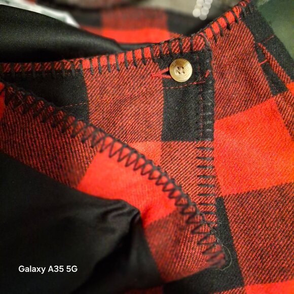 Woolrich Womens Red & Black Buffalo Plaid Wool Blend Mini Skirt With Side Pocket - Picture 6 of 9